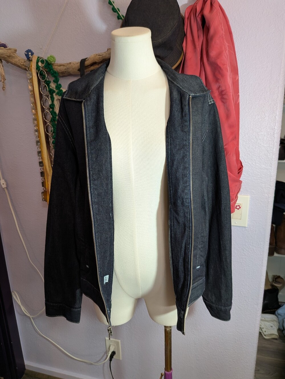 🔥RARE Levi's Made & Crafted Walter Denim Harrington Jacket Dark Indigo LMC 🔥 - Picture 9 of 16